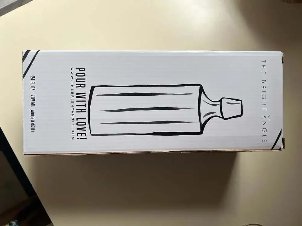 The Bright Angle Elixir Olive Oil Bottle 24 FL OZ Pour with Love White